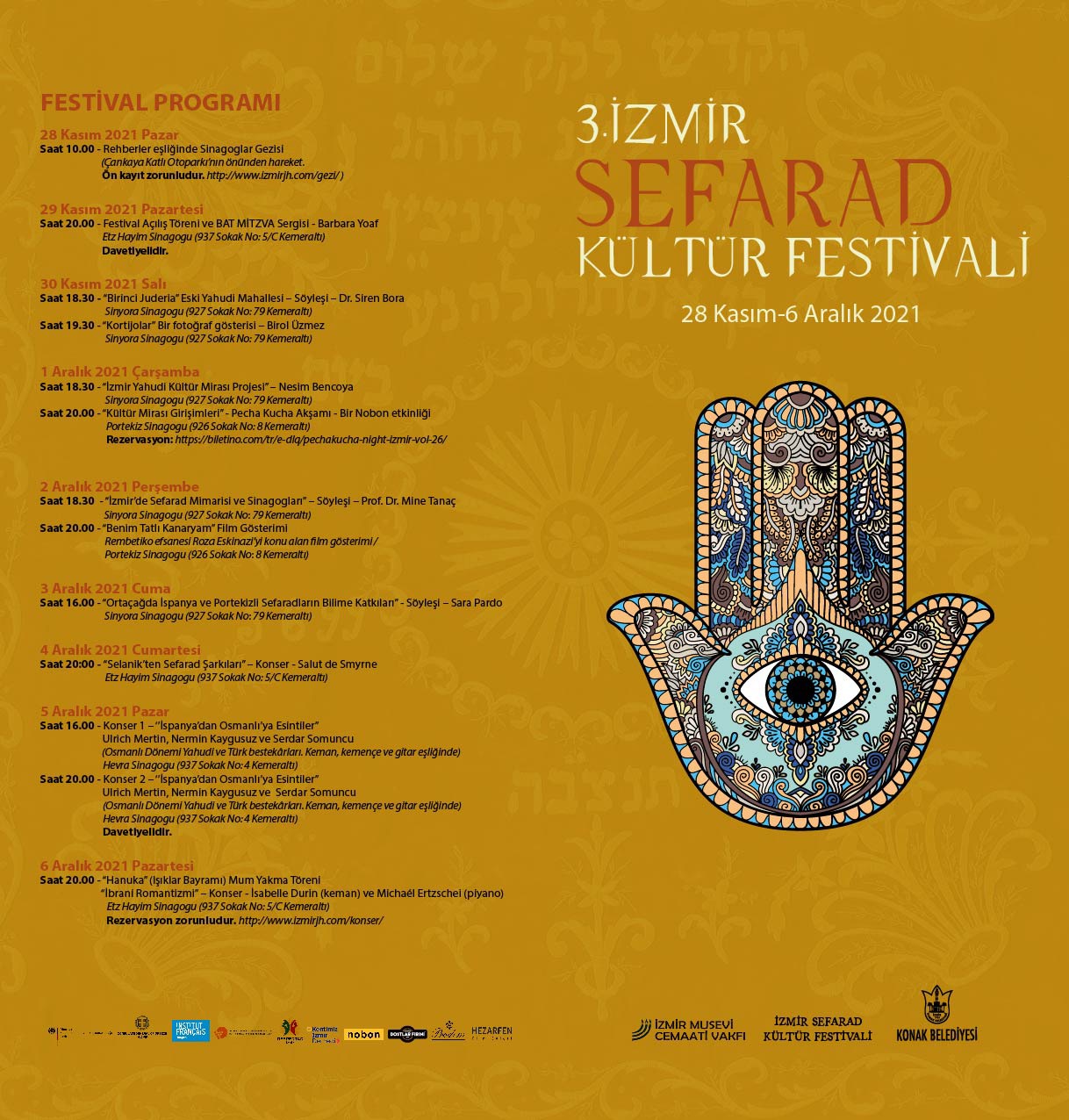 İzmir Sefarad Kültür Festivali Başlıyor