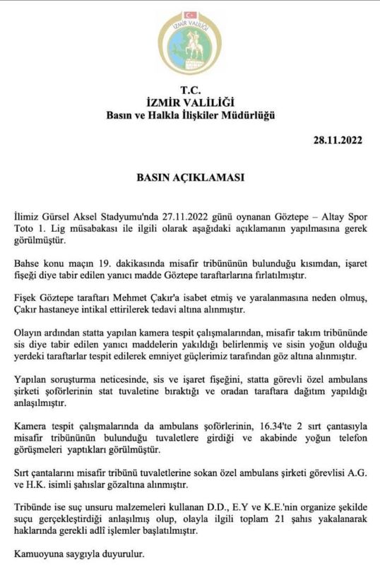 Göztepe Taraftarının yaralanmasında ''ambulans şoförleri'' şoku