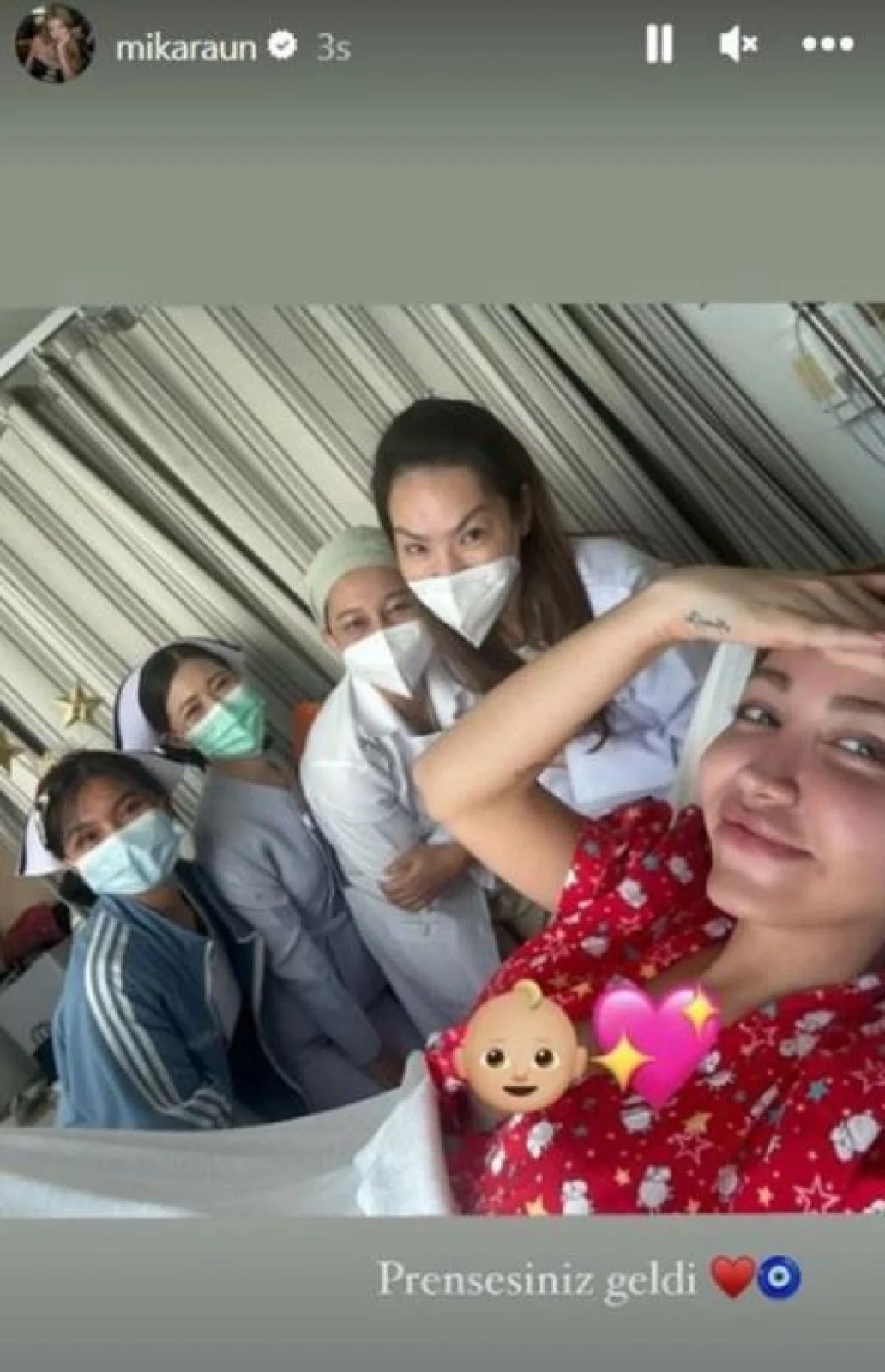 Mika Raun günler sonra hastaneden paylaşım yaptı! "Prensesiniz…"