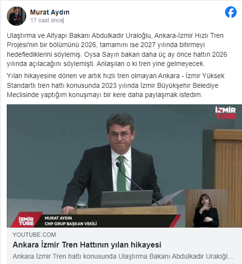 Yılan hikâyesine dönen Ankara-İzmir Hızlı Tren Projesi: Anlaşılan o ki tren yine gelmeyecek