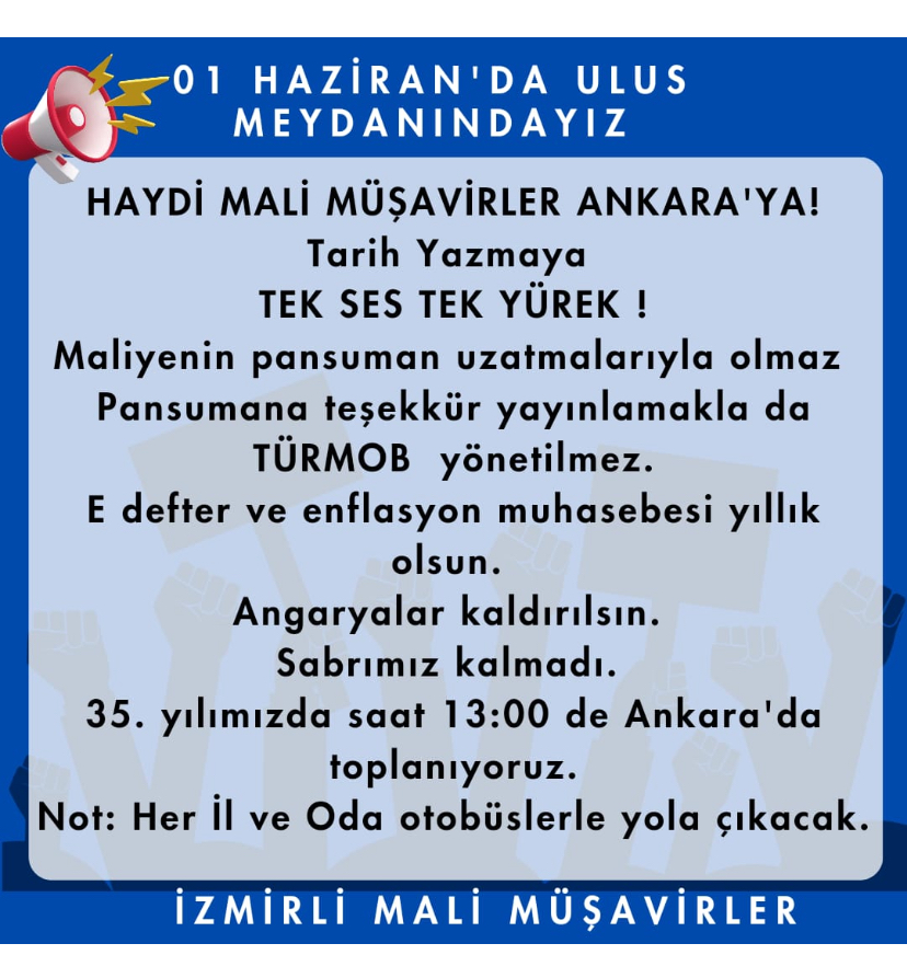 1 Haziran'da Ulus Meydanındayız