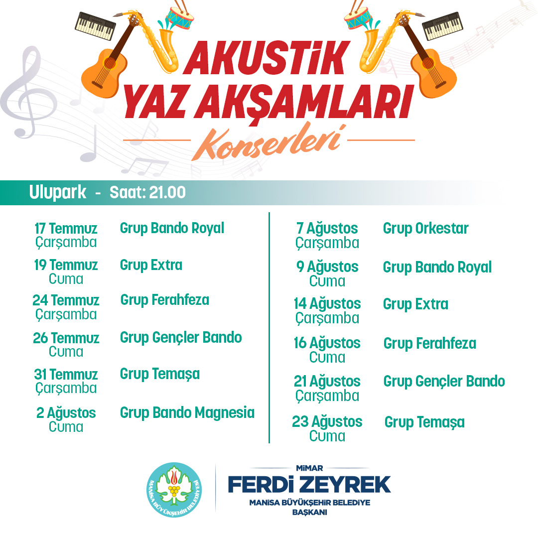 Manisa’da Akustik Yaz Akşamları Başlıyor!