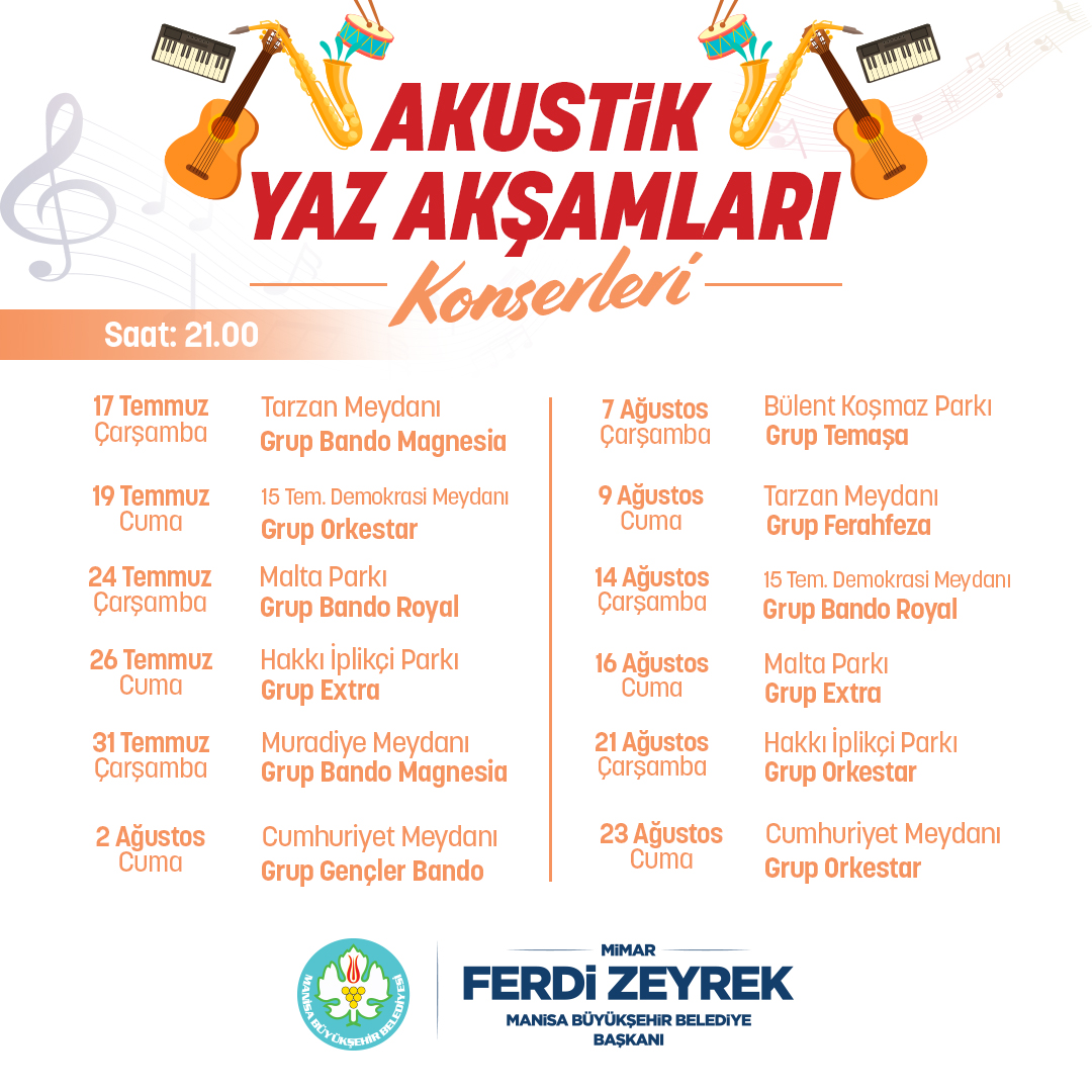 Manisa’da Akustik Yaz Akşamları Başlıyor!