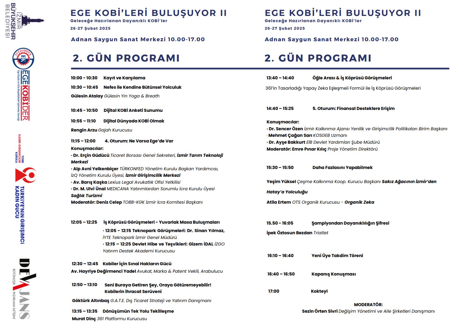 2. Ege KOBİ'leri Buluşuyor Zirvesi Devam Ediyor