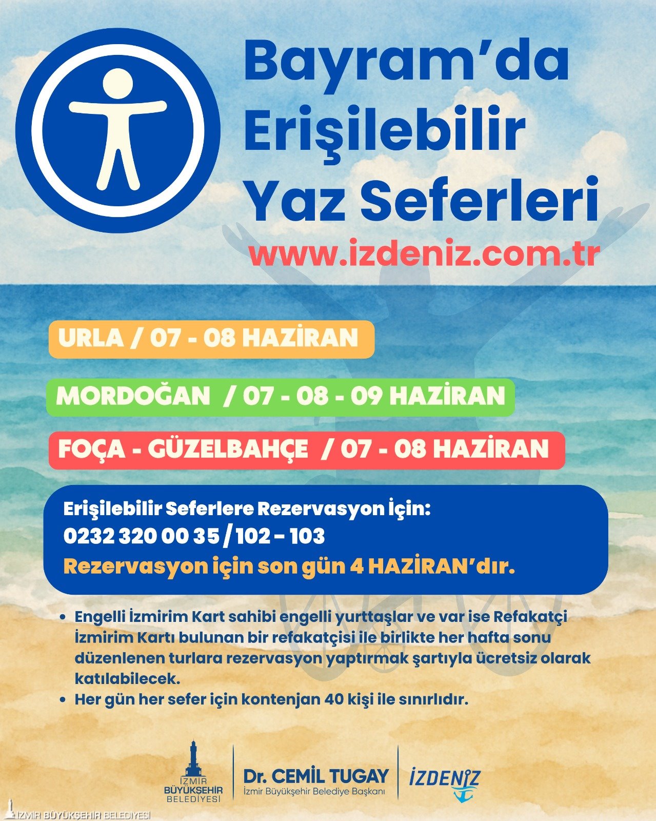 İZDENİZ’in yaz seferleri Kurban Bayramı’nın ikinci günü başlıyor