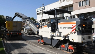 Asfalt freze Karabağlar yollarında