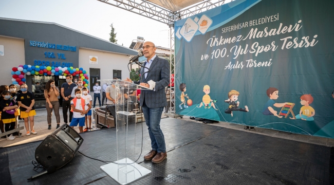 Başkan Soyer, Ürkmez’de Masal Evi açılışında konuştu