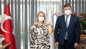 Başkan Tugay'dan AK Parti İlçe Başkanına ziyareti