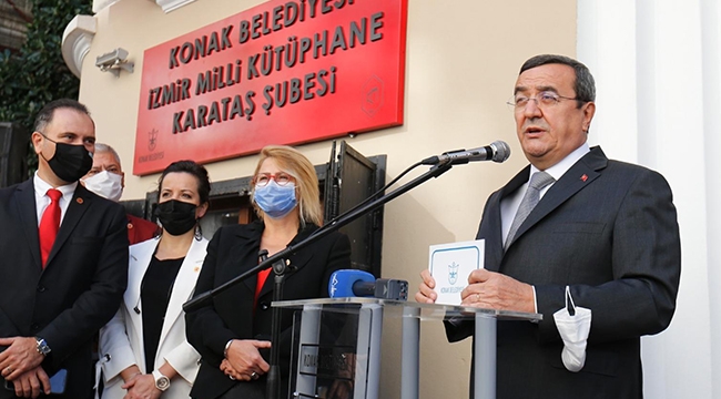 İzmir’in ilk 7/24 açık kütüphanesi açıldı