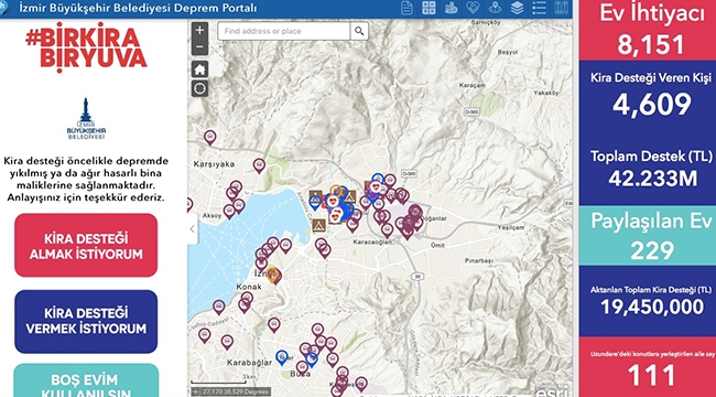 Depremzedelere kira desteği 42 milyonu aştı