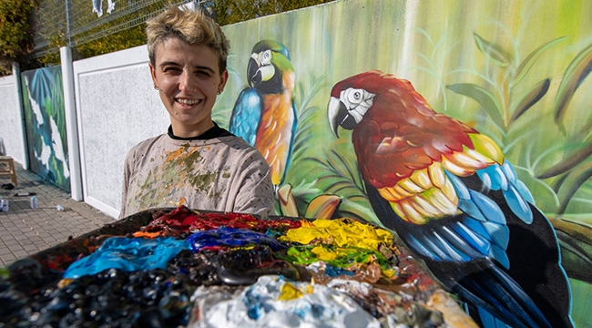 Doğal Yaşam Parkı&#039;nın duvarlarına renk geldi