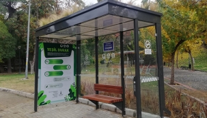 İzmir’in ilk doğa dostu otobüs durağı