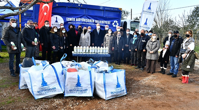 Zirai ambalaj atıklarını toplayan üreticiye gübre desteği