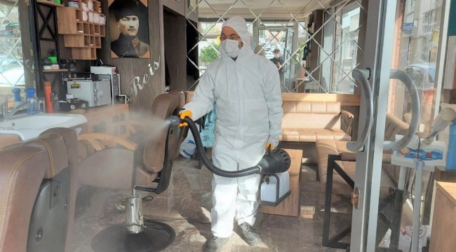 Konak&#039;tan berberlere hijyen desteği