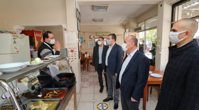 Bergama ilçe protokolünden Koronavirüs denetimi