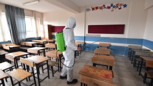 Torbalı’da okullar virüs tehdidinden arındırılıyor