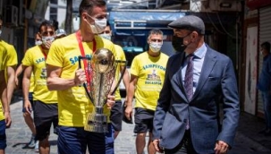 Şampiyon Bucaspor 1928'den Başkan Soyer'e teşekkür ziyareti