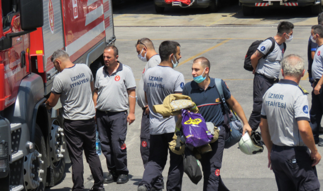 İzmir Büyükşehir Belediyesi Manavgat yangınına müdahale için araç gönderdi