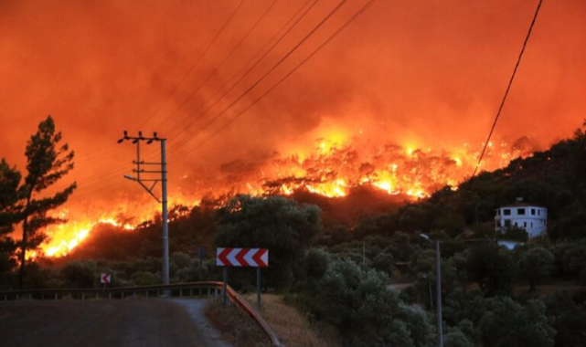 Milas yangını sürüyor! Termik santralin korunmasına yönelik önlem
