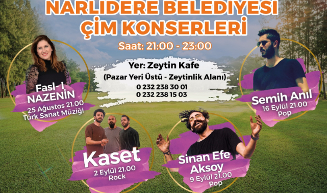 Narlıdere Belediyesi Çim Konserleri başlıyor!  