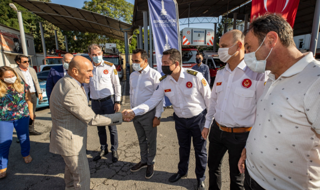 Soyer, yangın bölgesinden dönen belediye personelini ziyaret etti: “Bu gurur tarif edilemez”