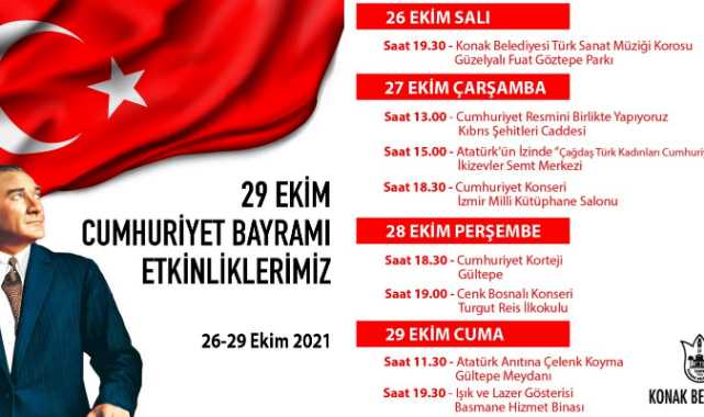 Konak’ta Cumhuriyet Bayramı Kutlamaları