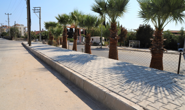 Özdere Yeni  Kaldırımlara Kavuştu