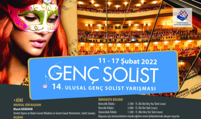 14.Ulusal Genç Solist Yarışması Başvuruları Başlıyor