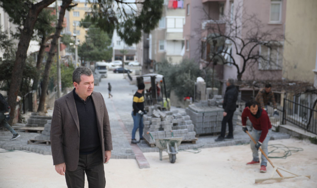 Başkan Koştu&#039;dan, Kilit Parke Döşenen Yollara İnceleme