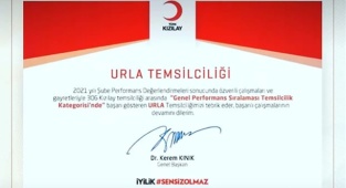 Urla Kızılay Türkiye İkincisi