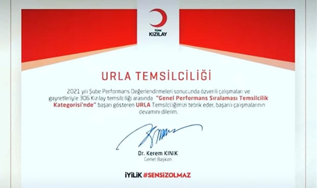 Urla Kızılay Türkiye İkincisi
