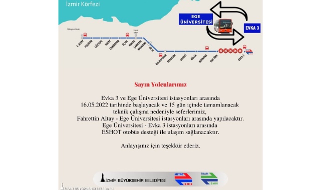 İzmir Metro’dan Uyarı