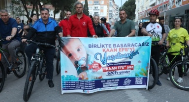 Kınık'ta SMA Hastası Kaan Efe Bebek İçin Pedallar Çevrildi