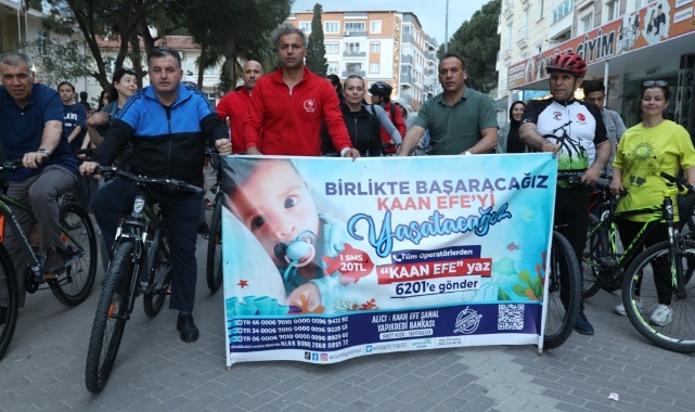 Kınık&#039;ta SMA Hastası Kaan Efe Bebek İçin Pedallar Çevrildi