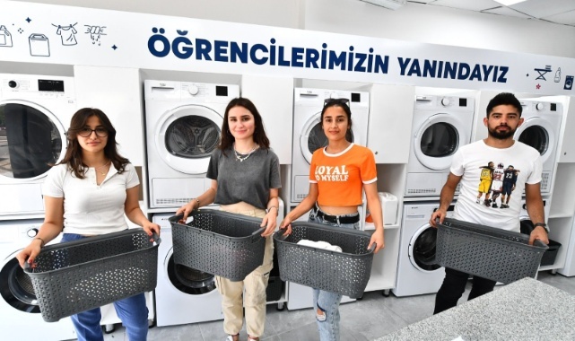 Büyükşehir’den Üniversite Öğrencilerine Ücretsiz Çamaşırhane Hizmeti