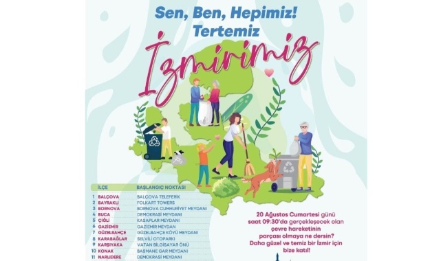 İzmir 20 Ağustos’ta Temizlik İçin Sokakta