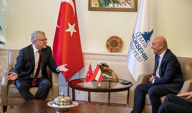 Başkan Soyer Linz Belediye Başkanı Luger’i ağırladı