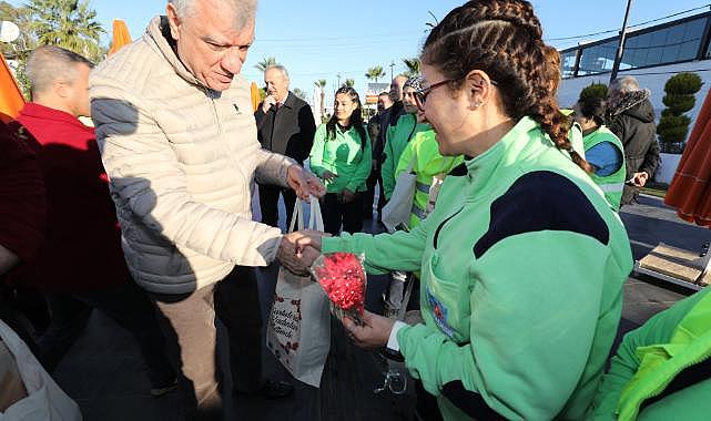 Başkan Engin&#039;den Kadın Temizlik ekibine Teşekkür