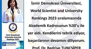 İzmir Demokrasi Üniversitesi bilimsel alanda büyük başarı yakaladı