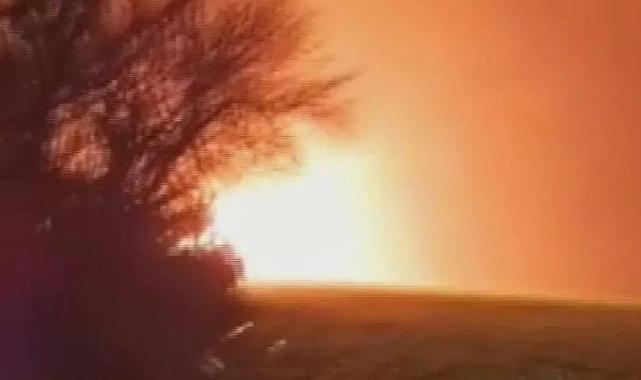 Depremin ardından Hatay&#039;da doğal gaz boru hattı patladı!