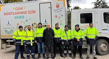 İzmir Büyükşehir Belediyesi depremden etkilenen hayvanları unutmadı