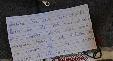 İzmirliler afetzedeler için yardıma koştu; Mehmet Emir'in notu duygulandırdı