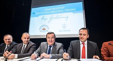 Konak Belediyesi emekçilerine TİS’te çifte imza sevinci