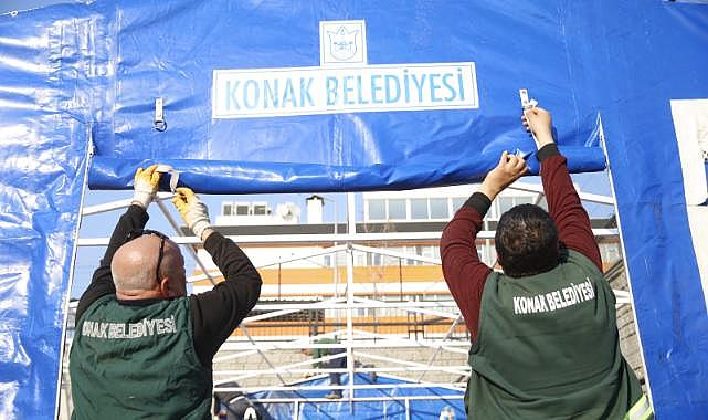 Konak Belediyesi Kahramanmaraş&#039;ta 100 ailelik çadırkent kuruyor