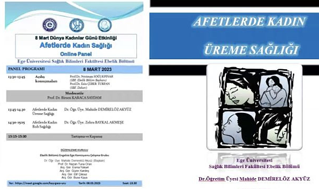 EÜ Sağlık Bilimleri Fakültesinde &quot;Afetlerde Kadın Sağlığı&quot; paneli düzenlendi
