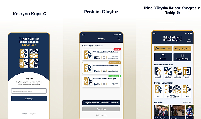 İkinci Yüzyılın İktisat Kongresi&#039;nin mobil uygulaması yayında