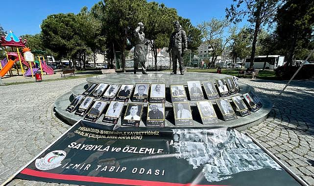Pandemide Yaşamını Yitiren Sağlık Çalışanları Karşıyaka&#039;da Anıldı