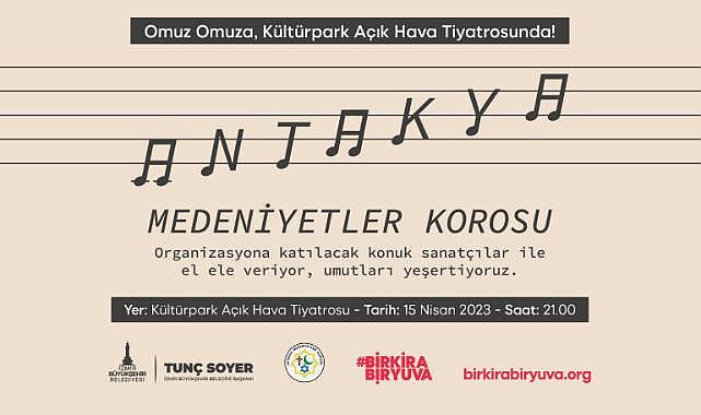 Antakya Medeniyetler Korosu “Bir Kira Bir Yuva” kampanyası için sahnede