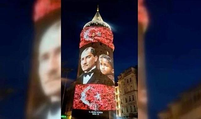 &quot;Bir Hayalin İnşası&quot; dijital enstalasyon sergisi Galata Kulesi&#039;ne yansıtıldı!