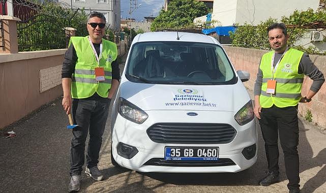 Gaziemir Belediyesi Ekipleri, Deprem Bölgesinde Hasar Tespiti Yapıyor